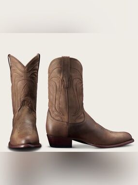 Tecovas | The Cartwright Goat Leather Cowboy Boots | Men’s 9.5 | Cafe